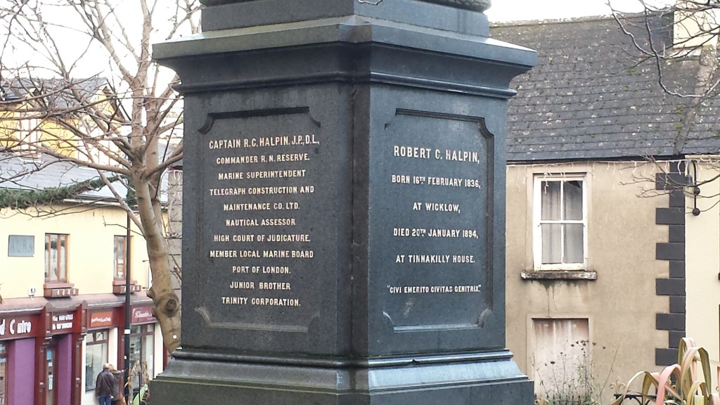 Robert Halpin memorial, Fitzwilliam square, Wicklow. Copyright Simon Rees.